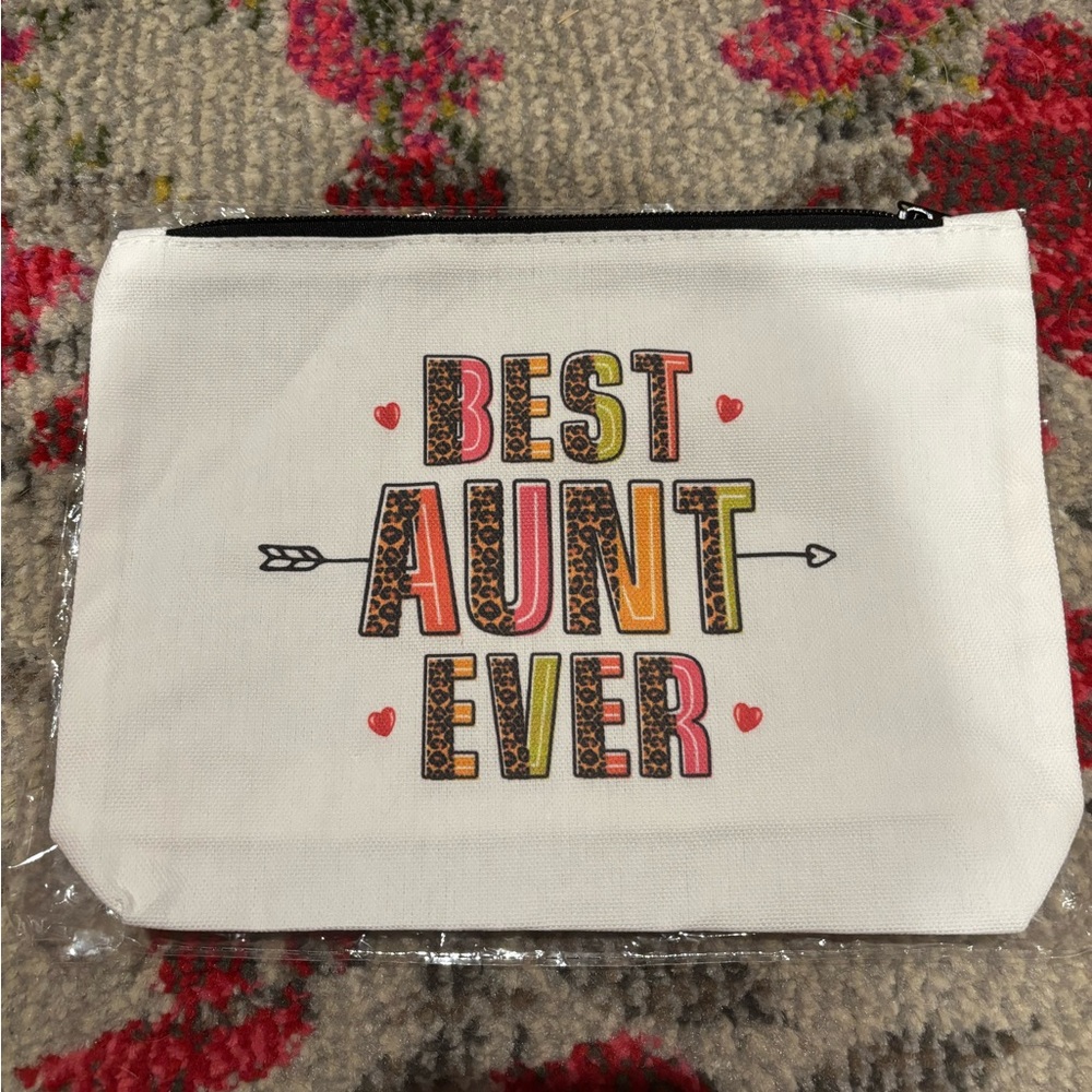 New Best Aunt Ever Canvas Pouch
